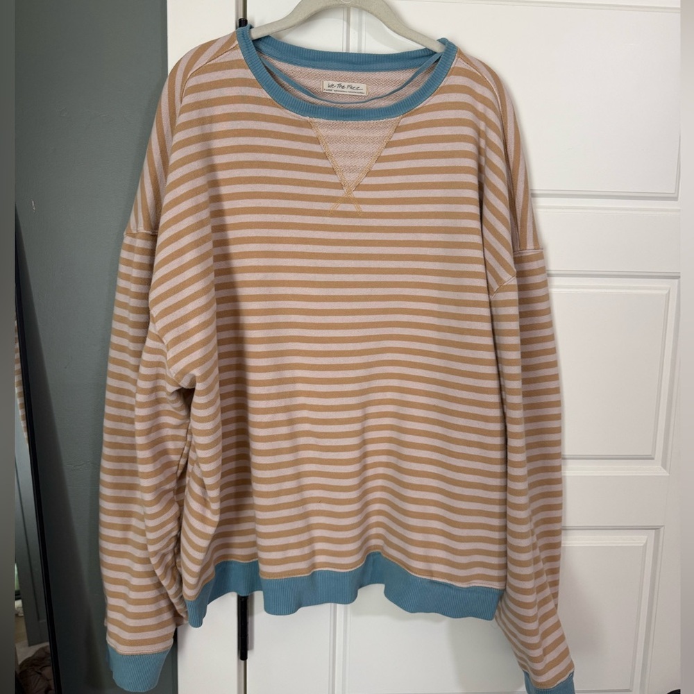 Free People Striped Sweatshirt